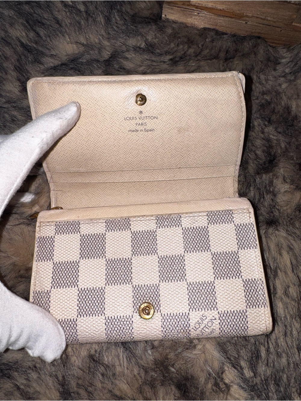 Louis Vuitton azur damier Porte Monnaie Billets Tresor Bifold Wallet 2007 - Picture 7 of 16